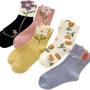 Cotton Ankle Socks for Women Girls 5 Pack Comfy Casual Sports Wear